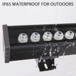 Linkable 7060 Linear LED RGB Wall Washer Lights with Remote Controller, 36W Waterproof Color Changing Wall Washer LED Light for Outdoor/Indoor Lighting Projects, Hotels, Building Wall Decorations