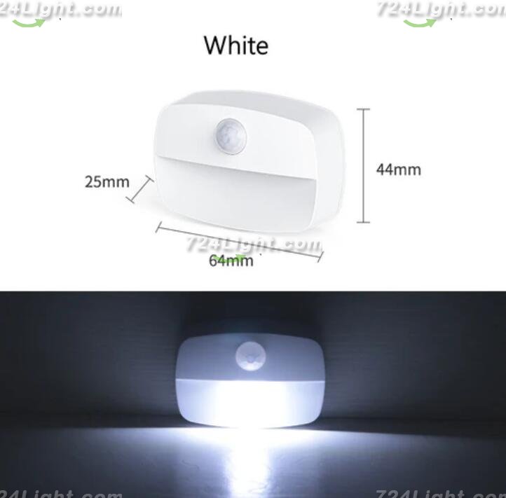 4Pack PIR Motion Sensor LED Night Light, Motion Activated Under Cabinet Light, Battery Operated Stick-on Anywhere Motion Activated for Kitchen Stairway (Battery not included)