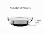 1inch Thick Low Profile LED Downlight 3W 2'' CRI80 Anti-glare Diffuser Ceiling Light