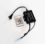 RGB LED Controller, 1500W Max High-Voltage WiFi Color Changing RGB Controller (Aluminum) with IR Remote and Music Time APP Control System for AC110-130V/ 200-240V LED Tape Rope Strip Lights