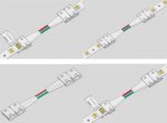 10PCS PACK Dual White LED Strip Connectors Solderless Snap Down 3 Conductor Connectors for 8mm Wide SMD3528 2835 Dual White Color Flex LED Strips