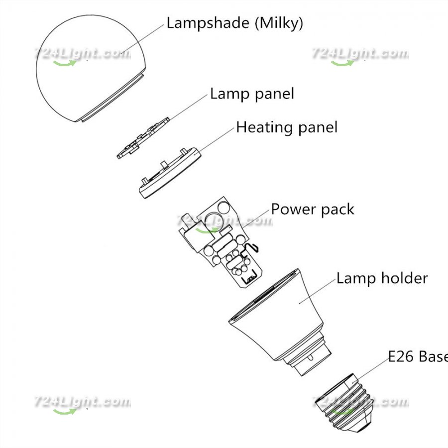 Free Shipping 50pcs X UL CUL Approved 9 Watt 800 Lumen 2700K Warm White Color E26 Edison Screw Medium Base A19 LED Light Bulb, 75 Watt Bulb Equivalent