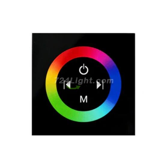 12V-24V DC TM08 Wall Panel Touchable Color Ring LED Controller for RGB Color Changing LED Strips