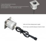 8PCS Pack IP68 3W DC12-24V LED Underwater Light Waterproof Stainless Steel Square Pool Light Inground LED Yard Light