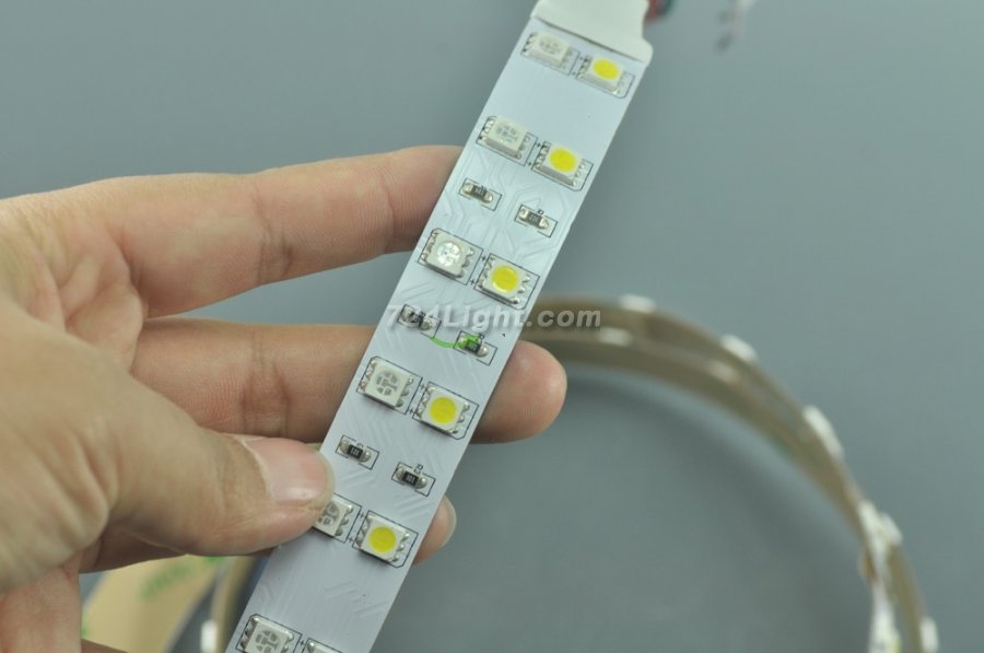 RGBW LED strip light Double 5050 RGB Color Changing White Color Flexible LED Light Strip DC24V (16.4ft )480LEDs