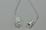 LED Strip Waterproof DC Connector Female and Male 5.5mm x 2.1mm(2.5mm) For strip light power supply connect Transparent