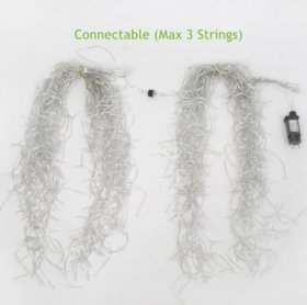 2PCS Pack of Christmas Icicle Lights Outdoor, 400 LEDs 32.8ft 8 Modes Fairy Icicle String Lights with 75 Drops, LED Christmas Twinkle Lights for Holiday, Party, Wedding, Christmas Decorations