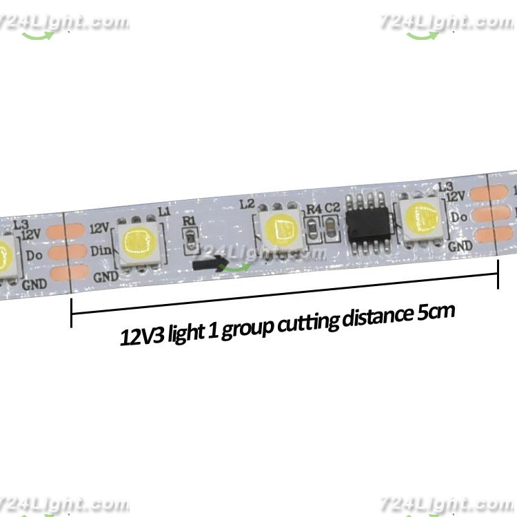 LED SYMPHONY LIGHTS WITH 60 LIGHTS 12V LOW VOLTAGE WS2811 MONOCHROME MARQUEE STRIP RF CONTROLLER 5050 EXTERNAL IC