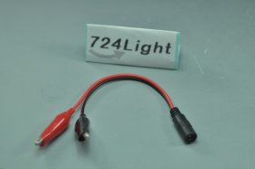 LED Strip Light DC Connector With Two alligator clip Lead DC Female 5.5mm x 2.5mm(2.1mm)