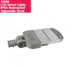 100W IP65 Waterproof Adjustable Head LED Street Lights Modular LED Pole Light Outdoor 120LM/W CRI80+ Warm White 3000K