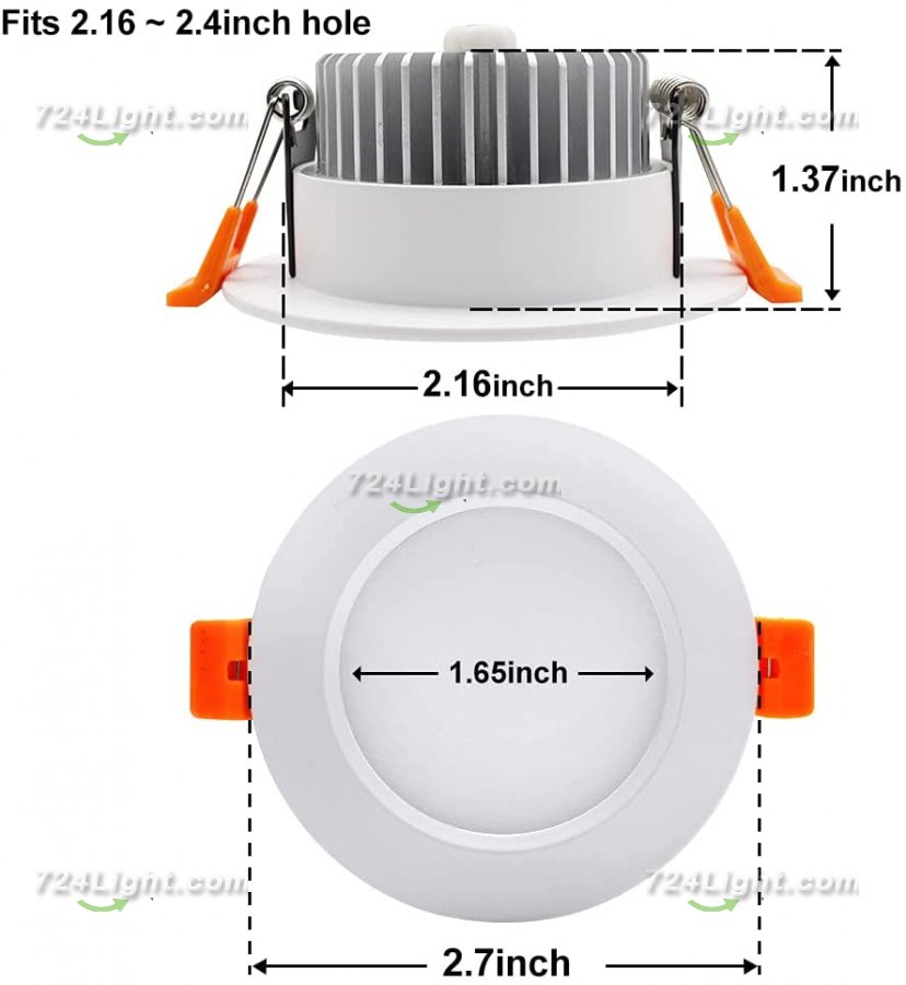 3W LED RECESSED LIGHTING DIMMABLE DOWNLIGHT, CRI80, LED CEILING LIGHT WITH LED DRIVER
