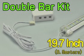 19.7inch 0.5Meter 18W LED Bar Fixture Double Row 5630 72LED 2520 Lumens Cabinet LED Bar Light Kits