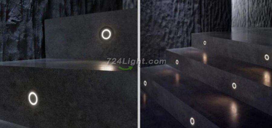 8 PCS Pack DC12V-24V 1W/3W IP67 Outdoor Waterproof LED Wall Light Corridor Ladder Step LED Lights