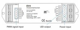 EV4 RGBW RGBWW Amplifier 4 Channel 12V-36V Signal Repeater