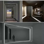 8W 360° Light Blade Grey Finish Window Frame LED Light for Architecture Graphic/Doorframe/Hallway/Outdoor Landscape Decorative Lighting