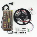 DC 5V SK6812 Individually Addressable LED Strip Light, 16.4FT/5Meter 5050 RGB Pixel LED Strip Kit with 300LEDs