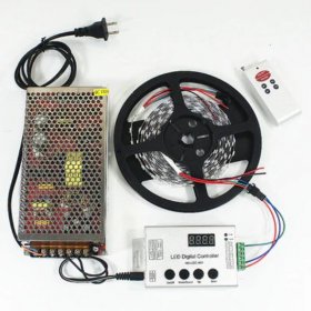 DC 5V SK6812 Individually Addressable LED Strip Light, 16.4FT/5Meter 5050 RGB Pixel LED Strip Kit with 300LEDs