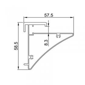 PB-AP-GL-038 LED Aluminium Channel 1 Meter(39.4inch) Recessed Aluminum LED profile with flange LED Channel For 5050 5630 Multi Row LED Strip Lights