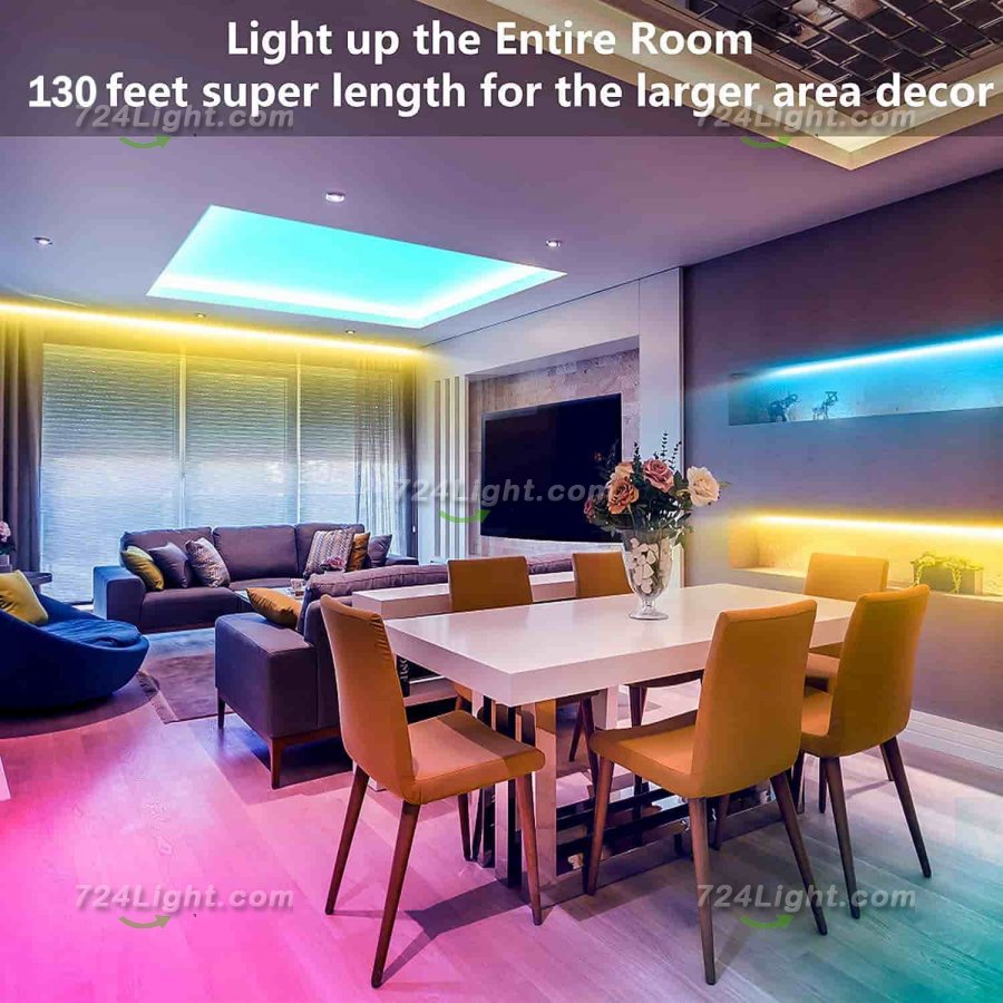 Led Strip Lights 65.6ft (2 Rolls of 32.8ft) Color Changing LED Light Strips with 44key Remote, RGB Led Lights for Bedroom Room Party
