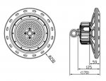 100W UFO LED High Bay Light Fixture 9000LM CRI>80 IP65 Waterproof 100-277VAC Non-Dimmable for Warehouse & Supermarket