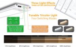 2 Pack PIR Motion Sensor LED Cabinet Light, Under Counter Closet Lighting, Wireless USB Rechargeable Light Indoor, CCT 2700-6500K Color Changeable for Kitchen, Wardrobe, Closet, Hallway