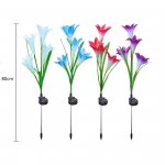 Outdoor Solar Lily Flower Lights for Garden, Lawn ,Patio, Pond, Backyard Decoration - 4 Pack