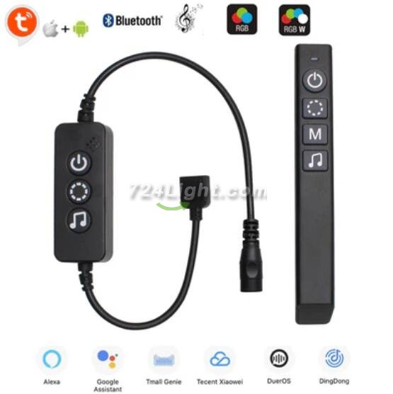 CROW Bluetooth RF Controller for RGB/RGBW LED Lights via Tuya work with Amazon Echo and Google Home