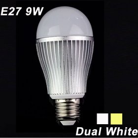 85-265V Milight 2.4G Wireless E27 9W Color Temperature 3000K-6000K Adjustable LED Bulb Lamp Brightness Adjust Dual White LED Bulb