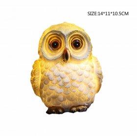 Solar Garden Lights Outdoor Garden Owl Statue Decoration