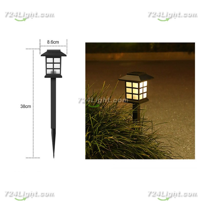 Outdoor Solar Garden Light, 1LED Waterproof Light for Garden, Passage, Porch, Lawn Decorative Lighting (2 Pack)