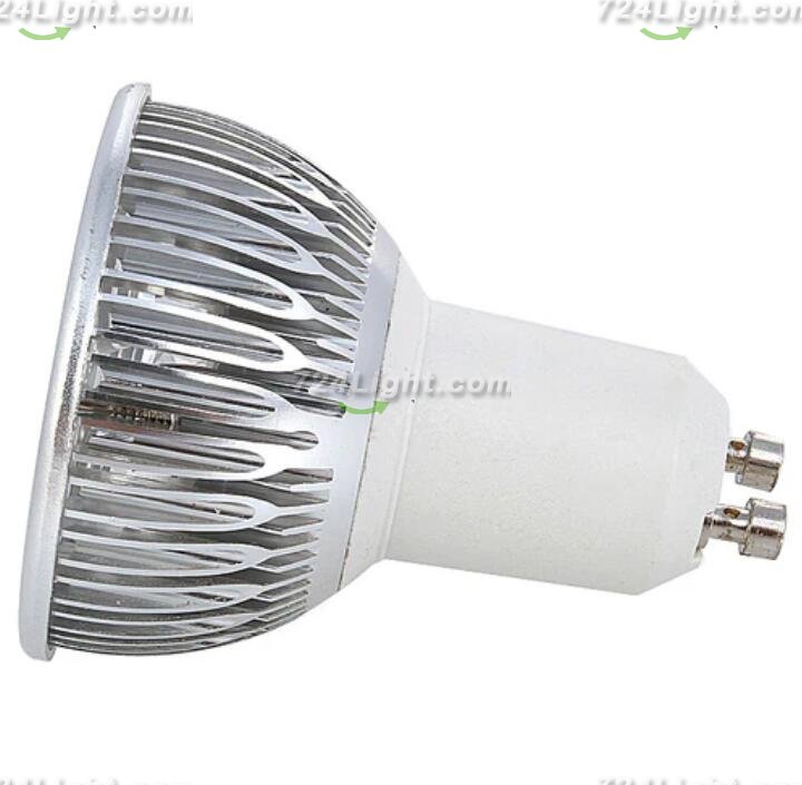 4Pack 3W(3x1W) 120V/220V AC LED Spotlight GU10 Bi-Pin Base LED Light Bulb Aluminum Housing 30° Beam Angle