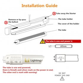 Freeshipping 4pcs * UL Listed T8 LED Tube Light 4FT 18W LED Bulb (45W Fluorescent Tube Equivalent), 1800LM, Daylight White 5000K, Nano Shell, Frosted Cover, Single Ended Power, G13 Lighting Fixture