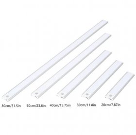 2 Pack PIR Motion Sensor LED Cabinet Light, Under Counter Closet Lighting, Wireless USB Rechargeable Light Indoor, CCT 2700-6500K Color Changeable for Kitchen, Wardrobe, Closet, Hallway