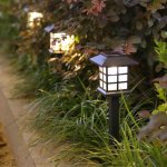 Outdoor Solar Garden Light, 1LED Waterproof Light for Garden, Passage, Porch, Lawn Decorative Lighting (2 Pack)