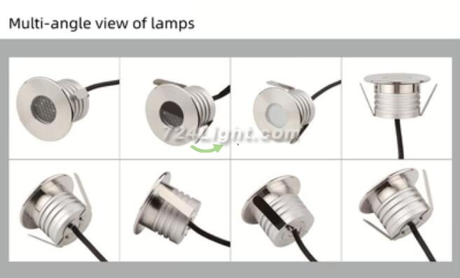 6PCS Pack 3W DC12V-24V IP67 Anti-Glare Mountable Outdoor Underground Light Stainless Steel Dimmable Honeycomb Step Light