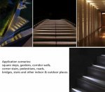 8PCS Pack 1W/3W DC12-24V IP67 Engineering Model Villa Garden Scenic Step Light One Beam Light LED Projection Light