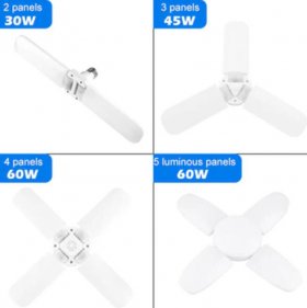 60W LED Shop Light Deformable LED Garage Lights CRI80+ 6000LM 6500K White 400W Equivalent
