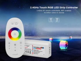 12V-24V DC 2.4G RF Wireless RGB LED Controller for RGB LED Strips with Touch Color Ring Remote