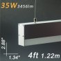 Linear Suspension Lighting 4ft 1.2 Meter 2.88" x 1.34" 35W AC120-277V