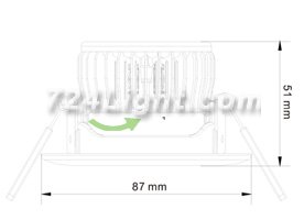 3W LD-CL-CPS-01-3W LED Down Light Cut-out 70mm Diameter 3.4" White Recessed Dimmable/Non-Dimmable LED Down Light