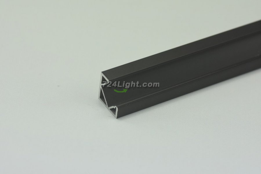 0.5 meter 19.7" Black LED Aluminium Profile LED Strip Light Aluminium Profile V Flat Type Rail Aluminium
