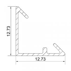 LED Aluminium Profile LED Strip Light Aluminium Profile 1M V Flat Type Rail Aluminium