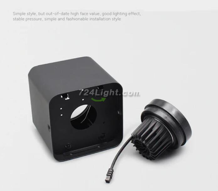 2PCS Pack 7W/10W AC110-AC220V Dual-Head Square LED Downlight Anti-glare LED Spotlight for Living Room Home Ceiling Aisle Lighting