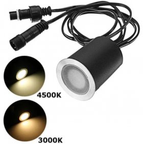 16 Pack Outdoor Recessed LED Deck Lights Kits IP67 Waterproof with Black Protection Shell LED Step Lights Kit for Garden/Yard/Steps/Bath Room/Kitchen