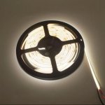 FCOB LED Strip 16.4FT/5M CRI90 480LEDs/m 12W/m 24V Dimmable LED Light Ribbon Indoor Use