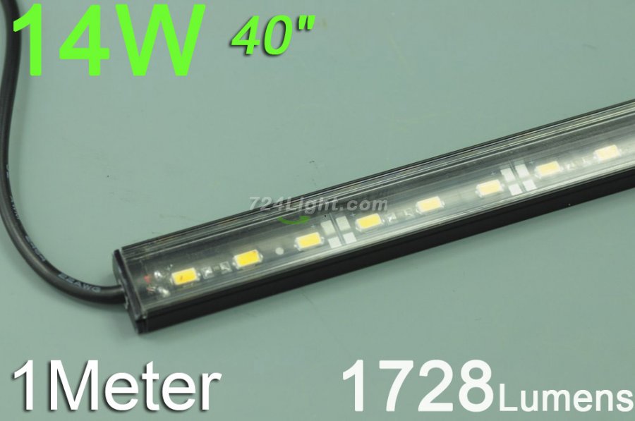 Bestsell Black 1 Meter LED Strip Bar 1meter Rigid Strip light 39.3inch Aluminium 5050 5630 Rigid LED Strips Bar