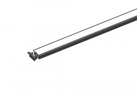 Black Super wide 20mm Strip Recessed LED Aluminium Extrusion Recessed LED Aluminum Channel 1 meter(39.4inch) LED Profile