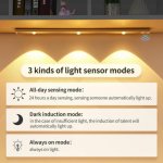 2 Pack 3-Color Dimmable LED Motion Sensor Under Cabinet Light, Rechargeable Magnetic Wireless Under Counter Lighting for Kitchen Bedroom Closet Cupboard Wardrobe Stairs Corridor