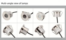 6PCS Pack 3W DC12V-24V IP67 Anti-Glare Mountable Outdoor Underground Light Stainless Steel Dimmable Honeycomb Step Light