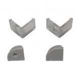 Silver Corner LED Aluminum Profile V02 16x16mm V-Shape Curved Cover Corner Mounting Aluminum Channel